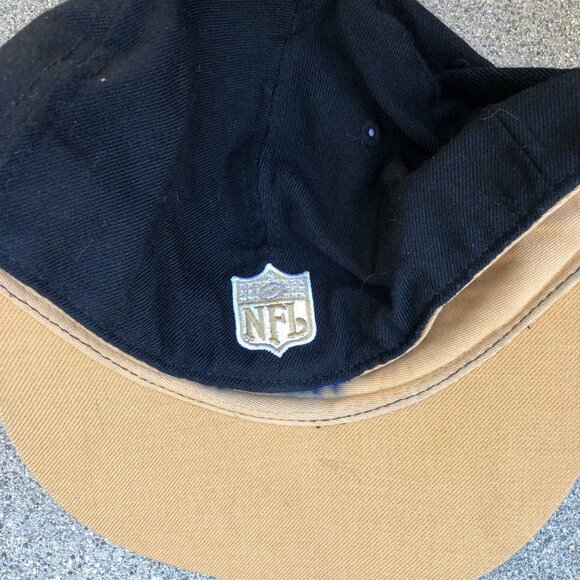 Vintage REEBOK New Orleans Saints Fitted Hat 7 5/8 Black NFL Retro Cap - Picture 6 of 10